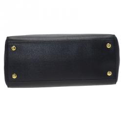 Pre Owned Fendi Black Saffiano Leather Small 2jours Tote