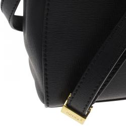 Pre Owned Fendi Black Saffiano Leather Small 2jours Tote