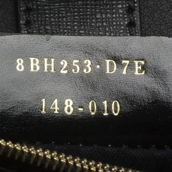 Pre Owned Fendi Black Saffiano Leather Small 2jours Tote