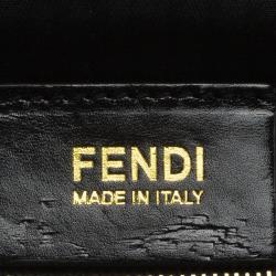Pre Owned Fendi Black Saffiano Leather Small 2jours Tote