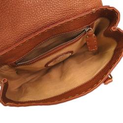 مملوكة مسبقًا Fendi Metallic Brown Selleria Leather Mini Linda Satchel