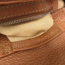 مملوكة مسبقًا Fendi Metallic Brown Selleria Leather Mini Linda Satchel