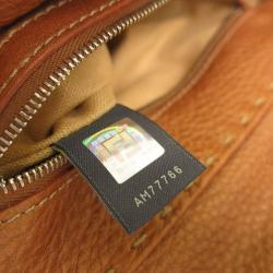 مملوكة مسبقًا Fendi Metallic Brown Selleria Leather Mini Linda Satchel