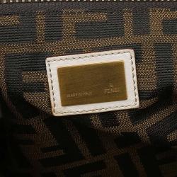 Pre Owned Fendi Beige LeatherLarge Peekaboo Top Handle Bag