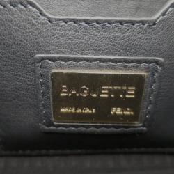Fendi Black Leather Baguette Shoulder Bag
