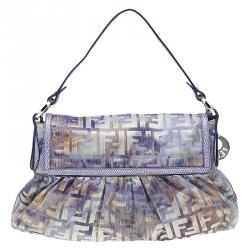 Pre Owned Fendi Multicolor Zucca Canvas Medium Chef Shoulder Bag