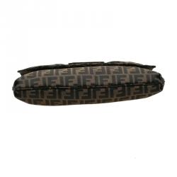 Pre Owned Fendi Tobacco Zucca Canvas Mia Zucca Flap Bag