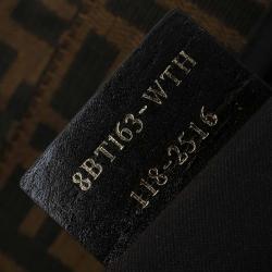 Pre Owned Fendi Tobacco Zucca Canvas Mia Zucca Flap Bag