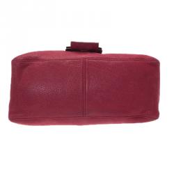 Pre Owned Fendi Red Soft Leather Mama Forever Shoulder Bag