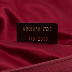 Pre Owned Fendi Red Soft Leather Mama Forever Shoulder Bag