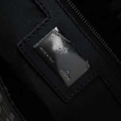 Pre Owned Fendi Dark Brown Zucchino Canvas Shoulder Bag