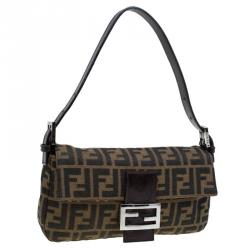 Fendi Tobacco  Zucca Canvas Baguette Shoulder Bag