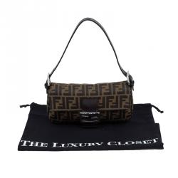 Fendi Tobacco  Zucca Canvas Baguette Shoulder Bag
