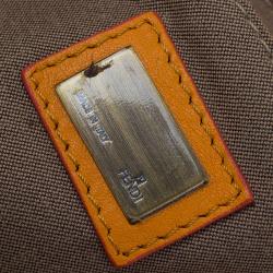 Pre Owned Fendi Orange Patent Leather B Bag