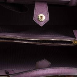 Pre Owned Fendi Lilac Saffiano Leather 2Jours Tote