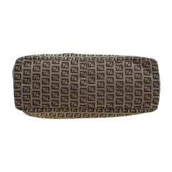 Pre Owned Fendi Brown Zucchino Canvas Shopping Tote