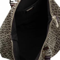 Pre Owned Fendi Brown Zucchino Canvas Shopping Tote