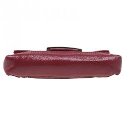 Fendi Red Patent Leather Mini Baguette Bag