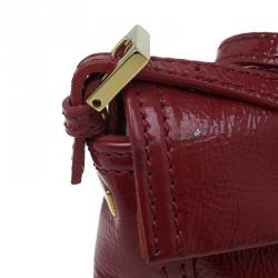 Fendi Red Patent Leather Mini Baguette Bag