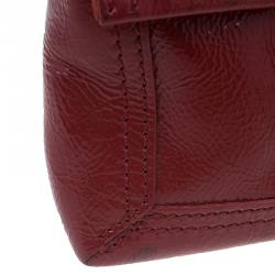 Fendi Red Patent Leather Mini Baguette Bag