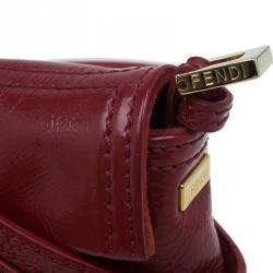 Fendi Red Patent Leather Mini Baguette Bag