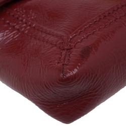 Fendi Red Patent Leather Mini Baguette Bag