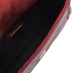 Fendi Red Patent Leather Mini Baguette Bag