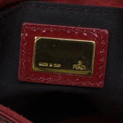 Fendi Red Patent Leather Mini Baguette Bag