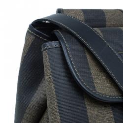 Pre Owned Fendi Vintage Coated Canvas Pequin Cross Over Backpack