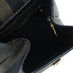 Pre Owned Fendi Vintage Coated Canvas Pequin Cross Over Backpack