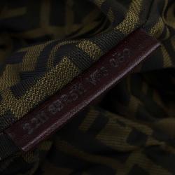 Pre Owned Fendi Brown Striped Leather Spy Bag