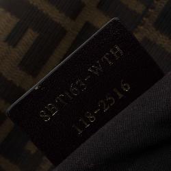 Pre Owned Fendi Tobacco Zucca Canvas Mia Flap Bag