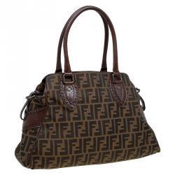 Pre Owned Fendi Brown Zucca Canvas Chef du Jour Tote Bag