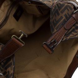 Pre Owned Fendi Brown Zucca Canvas Chef du Jour Tote Bag