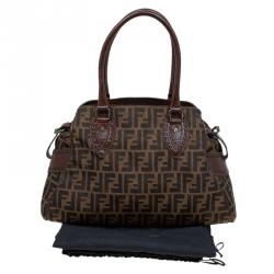 Pre Owned Fendi Brown Zucca Canvas Chef du Jour Tote Bag
