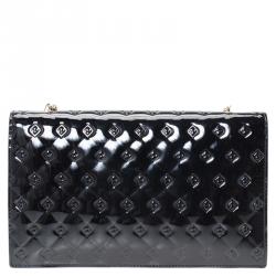 Pre Owned Fendi Black Patent Leather Fendilicious Wallet On Chain