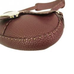Pre Owned Fendi Bordeaux Selleria Leather Shoulder Bag