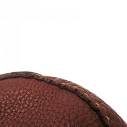 Pre Owned Fendi Bordeaux Selleria Leather Shoulder Bag