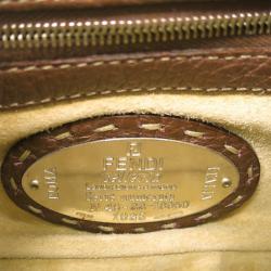 Pre Owned Fendi Bordeaux Selleria Leather Shoulder Bag