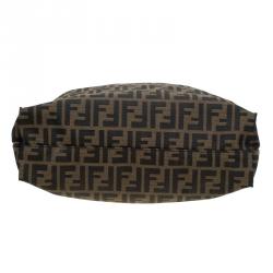 Pre Owned Fendi Tobacco Zucca Canvas Shopping Tote