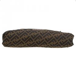 Fendi Brown Zucca Canvas Maxi Baguette Shoulder Bag