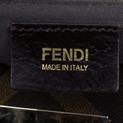 Fendi Brown Zucca Canvas Maxi Baguette Shoulder Bag