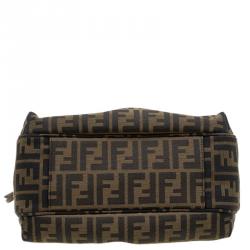 Pre Owned Fendi Tobacco Zucca Canvas Jacquard Grande Shopping Tote