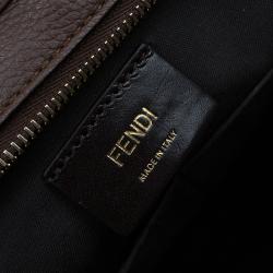 Pre Owned Fendi Tobacco Zucca Canvas Jacquard Grande Shopping Tote