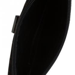 Pre Owned Fendi Brown Zucchino Pochette Clutch
