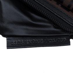 Pre Owned Fendi Brown Zucchino Pochette Clutch