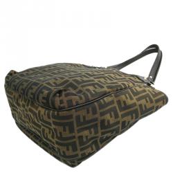 Pre Owned Fendi Tobacco Zucca Canvas Chef Shopper Tote
