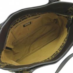 Pre Owned Fendi Tobacco Zucca Canvas Chef Shopper Tote