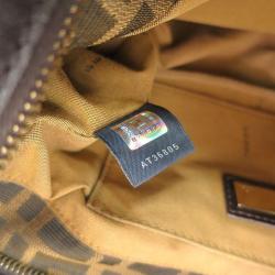 Pre Owned Fendi Tobacco Zucca Canvas Chef Shopper Tote