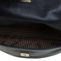 Pre Owned Fendi Black Leather Fendista Pochette Crossbody Bag